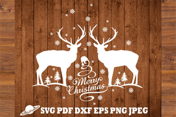 Download Christmas Deers Svg, Christmas Scene Svg - Christmas Collection