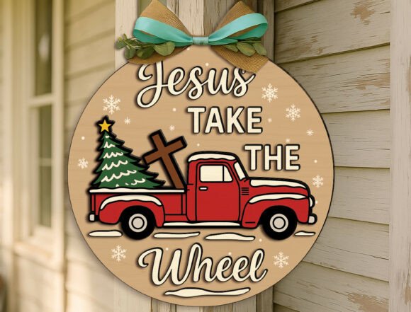 Download Jesus Take the Wheel Christmas Door SVG - Christmas Collection