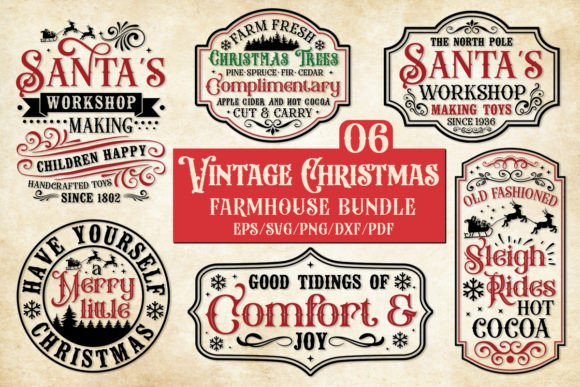 Download Vintage Farmhouse Christmas SVG Bundle - Christmas Collection