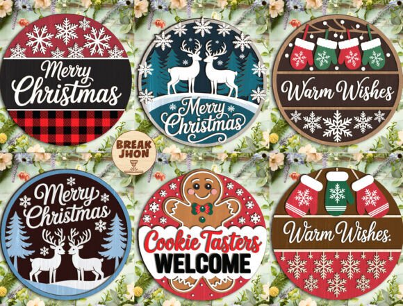 Download Christmas Door Sign SVG Bundle - Christmas Collection