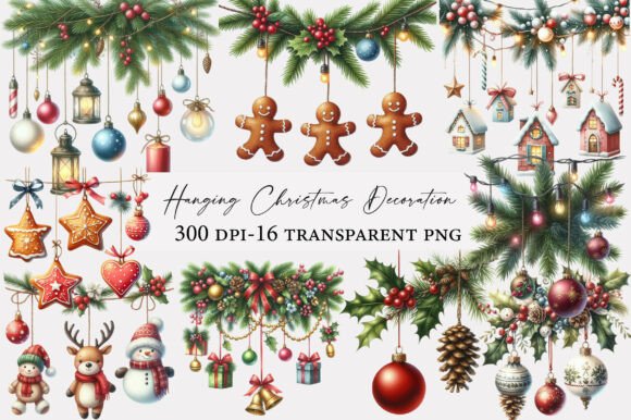Download Hanging Christmas Decoration Clipart - Christmas Collection
