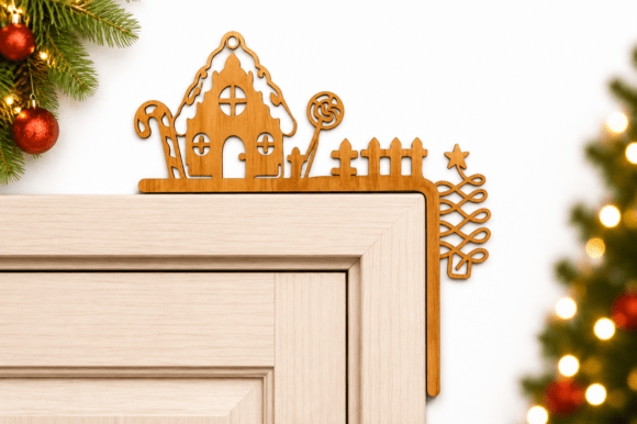Download Christmas Door Corner SVG Laser Cut File - Christmas Collection