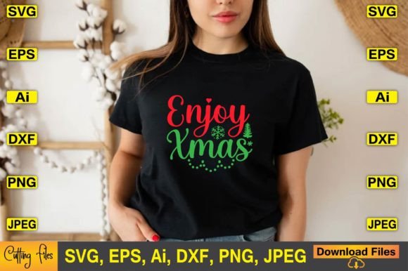 Download Enjoy Xmas SVG Vector Cutting Files - Cutting file Collection