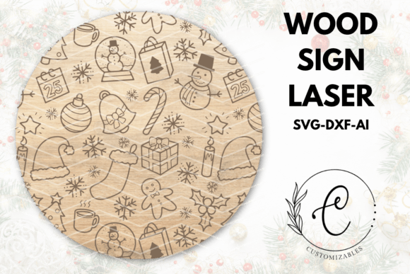 Download Christmas Wood Sign for Laser Machine - Christmas Collection