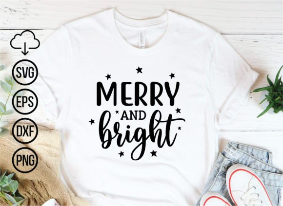 Download Merry &amp; Bright, Christmas Svg Cut Files - Christmas Collection
