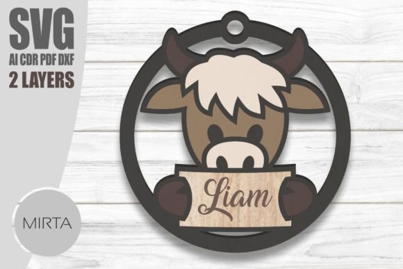 Download Highland Cow Christmas Ornament Svg - Christmas Collection