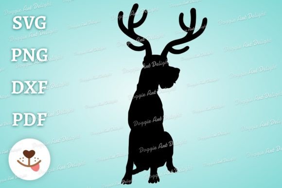 Download Great Dane Christmas Dog Reindeer Svg - Christmas Collection