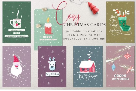 Download Christmas Card Print Templates - Christmas Collection