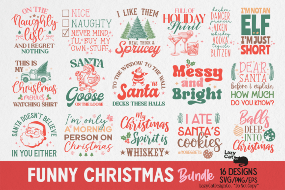 Download Funny Sarcastic Christmas SVG PNG Bundle - Christmas Collection