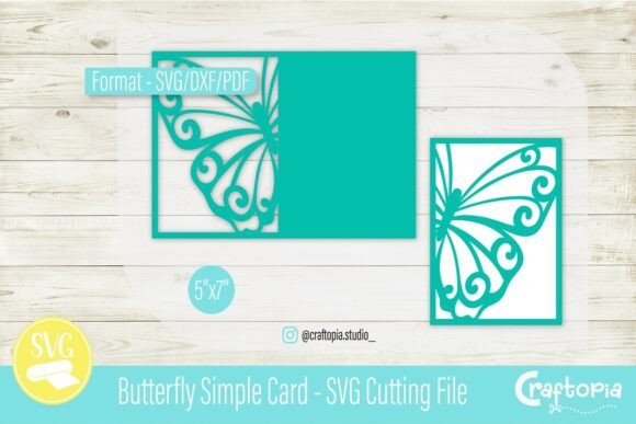 Download Butterfly Simple Card – SVG Cutting File - Cutting file Collection