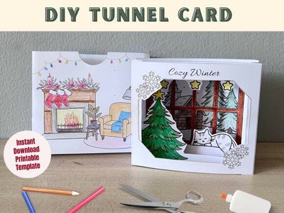 Download Cozy Winter Christmas Tunnel Card - Christmas Collection