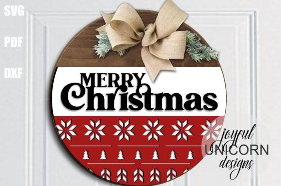Download Merry Christmas Door Hanger SVG - Christmas Collection