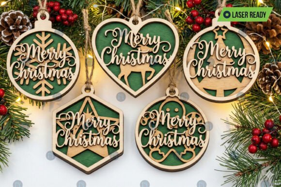 Download Layer Laser Cut Christmas Ornament Bundl - Christmas Collection