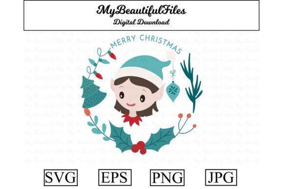 Download Merry Christmas Wreath Clipart Design - Christmas Collection