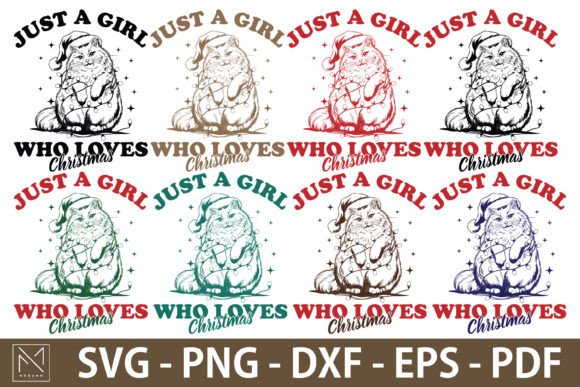 Download Just a Girl Who Loves Christmas Cat SVG - Christmas Collection