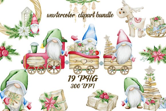 Download Gnomes Christmas Bundle Clipart PNG - Christmas Collection