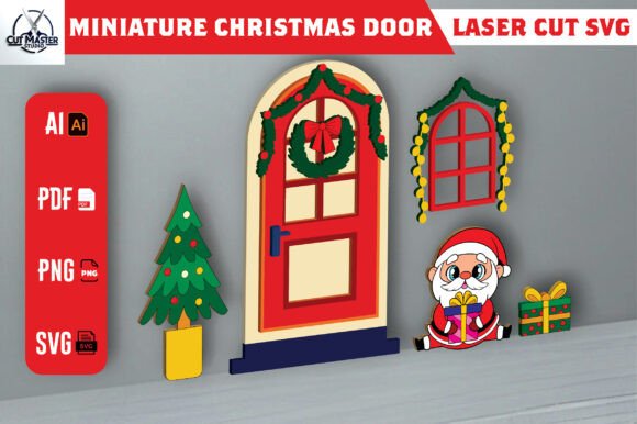 Download Miniature Christmas Door SVG - Christmas Collection