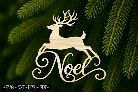 Download Noel Reindeer Christmas Laser Cut SVG - Christmas Collection