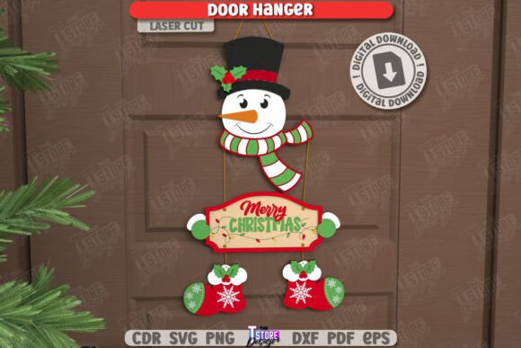 Download Christmas Door Hanger Laser Cut | Xmas - Christmas Collection