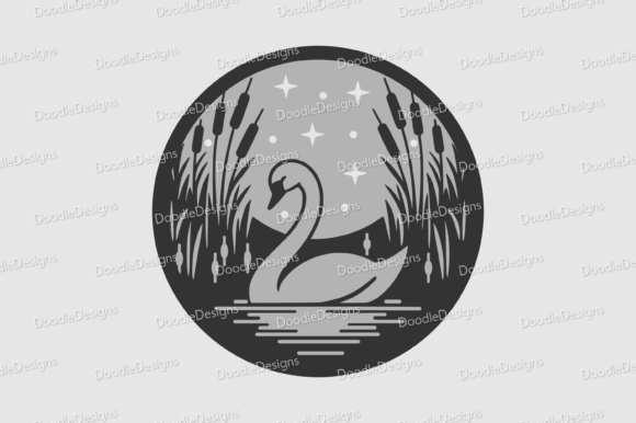 Download Layered Swan Scene SVG Cutting Files - Cutting file Collection