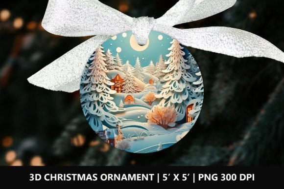 Download 3D Christmas Round Ornament PNG - Christmas Collection