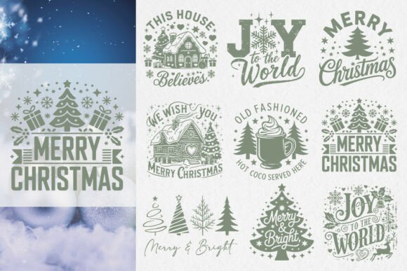 Download Vintage Christmas SVG Bundle - Christmas Collection