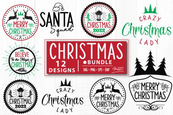 Download Round Christmas SVG Bundle. - Christmas Collection