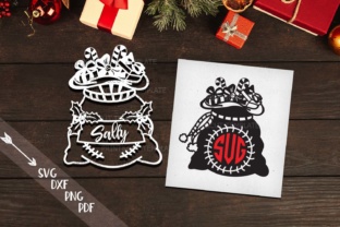 Download Christmas Monogram, Santa Sack Monogram, Christmas Tag&nbsp; - Christmas Collection