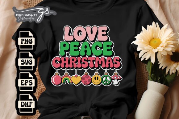 Download Groovy Peace Love Christmas Hippie SVG - Christmas Collection