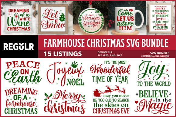 Download Farmhouse Christmas Svg Bundle - Christmas Collection