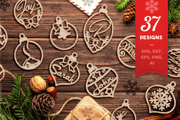 Download 37 Laser Cut Ornaments for Christmas - Christmas Collection
