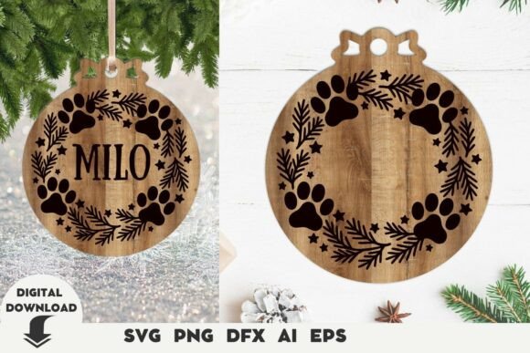 Download Pet Christmas Ornament Svg, Laser Cut - Christmas Collection
