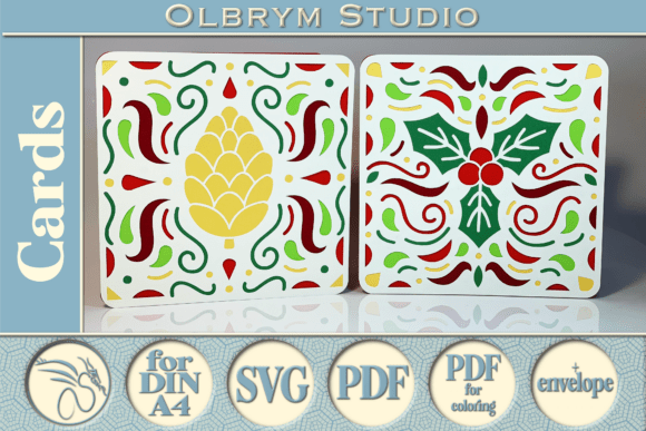 Download Papel Picado Christmas Gift Cards SVG - Christmas Collection