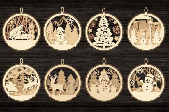 Download Christmas Ornament Laser Cut Bundle - Christmas Collection