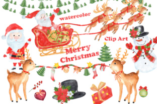 Download 31 Hand Painted Watercolor Christmas Designs - Christmas Collection