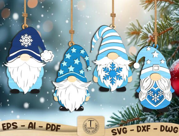 Download Winter Gnomes Christmas Ornament SVG - Christmas Collection