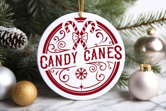 Download Candy Canes Round Christmas SVG - Christmas Collection