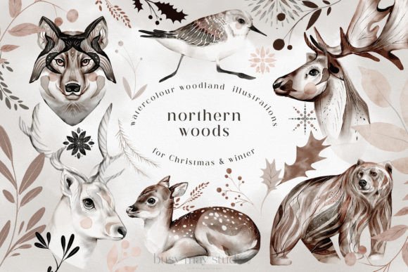 Download Winter Christmas Animals Birds Leaves - Christmas Collection