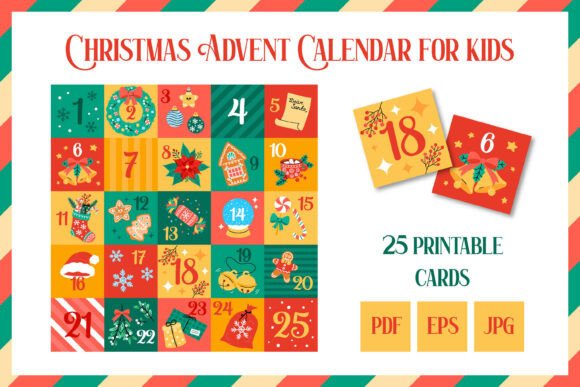 Download Christmas Advent Calendar Printable PDF - Christmas Collection