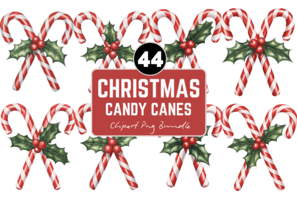 Download Winter Christmas Candy Cane Clipart PNG - Christmas Collection