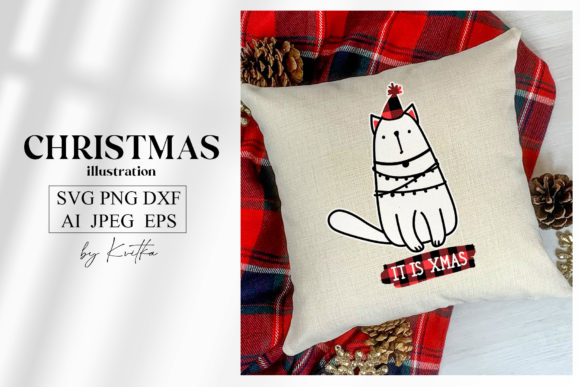 Download Christmas Cat Svg. Buffalo Plaid. - Christmas Collection