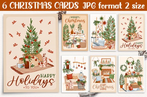 Download Christmas Cards Print Templates - Christmas Collection