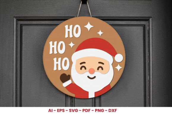 Download Christmas Round Sign Laser Cut SVG - Christmas Collection