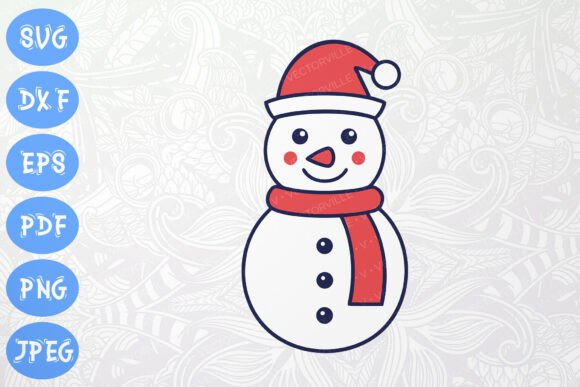 Download Cute Snowman SVG for Christmas Crafts - Christmas Collection