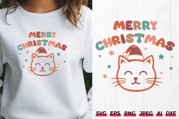 Download Merry Christmas Cat SVG | Xmas Cut File - Christmas Collection