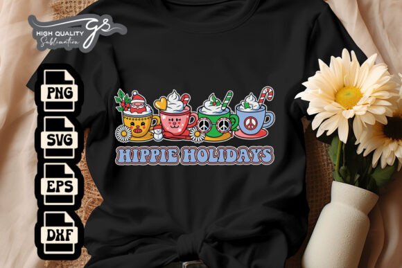Download Hippie Holiday Christmas Coffee Cups SVG - Christmas Collection