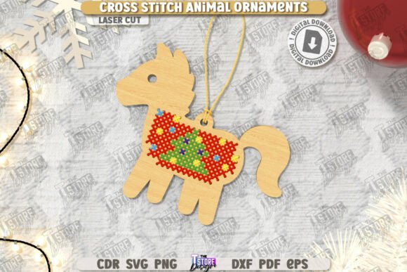 Download Lacing Christmas Horse Ornament | CNC - Christmas Collection