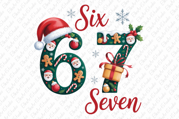 Download Six Seven Meme Christmas Png Sublimation - Christmas Collection