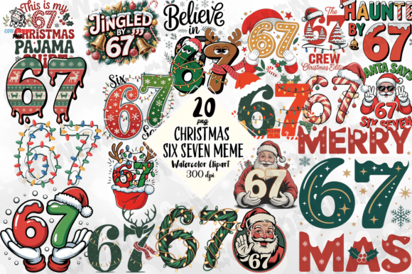 Download Christmas Six Seven Meme PNG - Christmas Collection