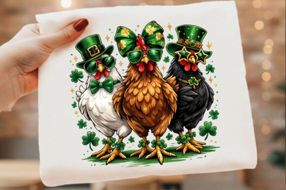 Download Funny Retro St Patrick's Day Chicken Png - Premium Resources